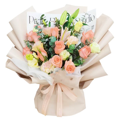 镇江11朵粉玫瑰百合，温暖与甜蜜